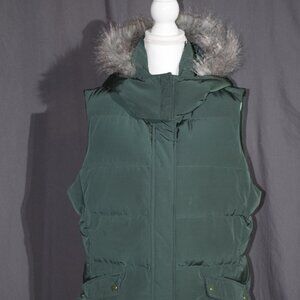 Talbots Hunter Green Down-Filled Puffer Vest - Women’s Size Large